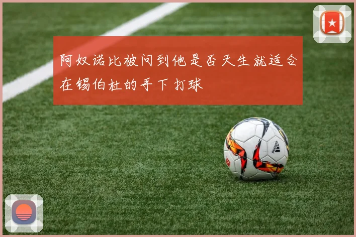 阿奴诺比被问到他是否天生就适合在锡伯杜的手下打球